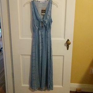 Boutique Blue and White Midi Dress